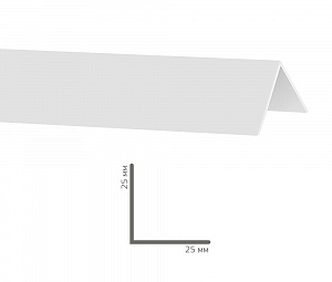 Угол ПВХ 25х25 мм белый Савапласт в интернет-магазине Город Мастеров