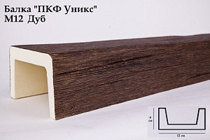 Балка Уникс М12 Дуб с заглушками